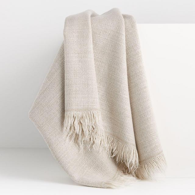 Plain Weave Sand Fringe 55x70 Throw