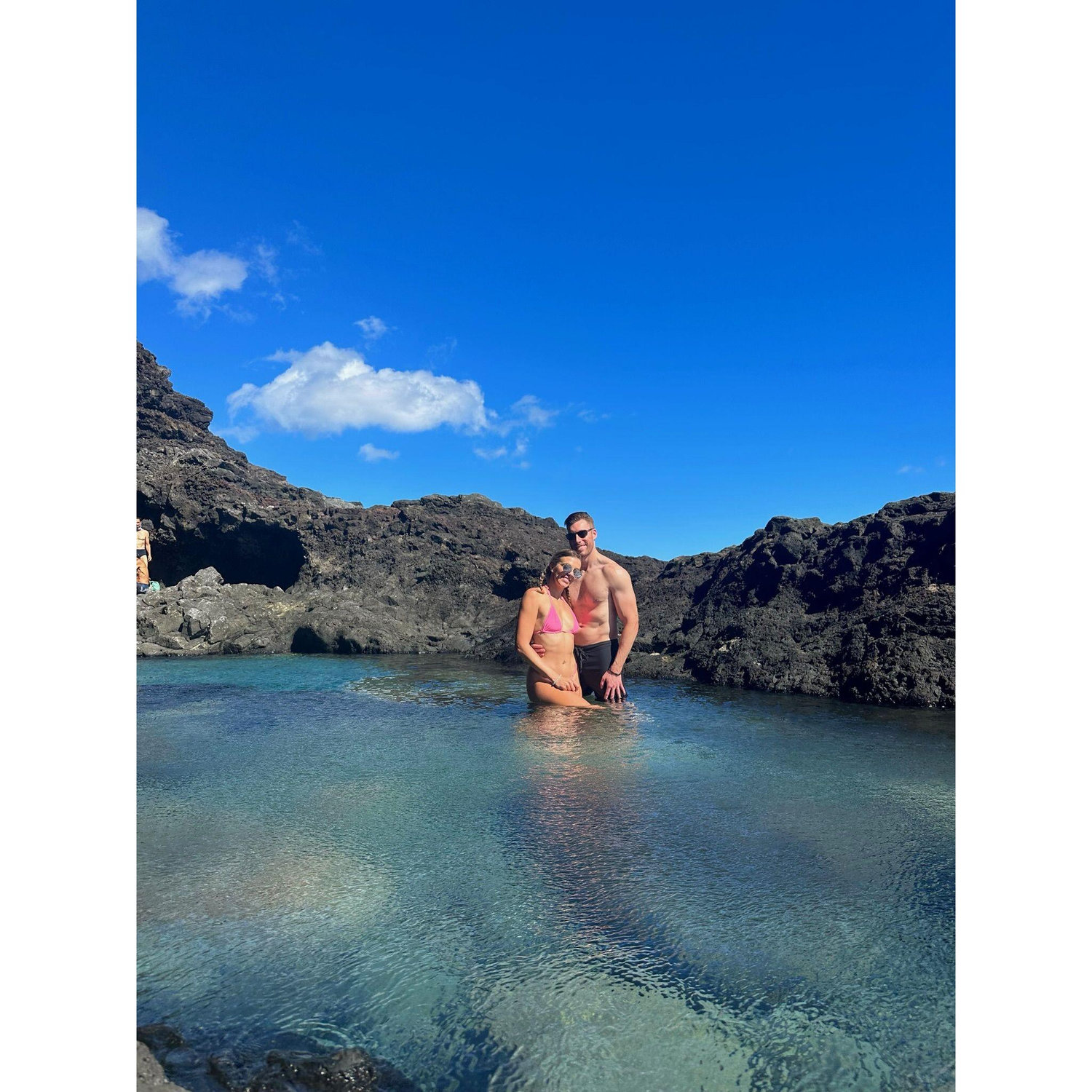 Our first adventure together: 8-mile hike to a secret tide pool in flip flops (that was sold as a quick walk to Ricky haha)