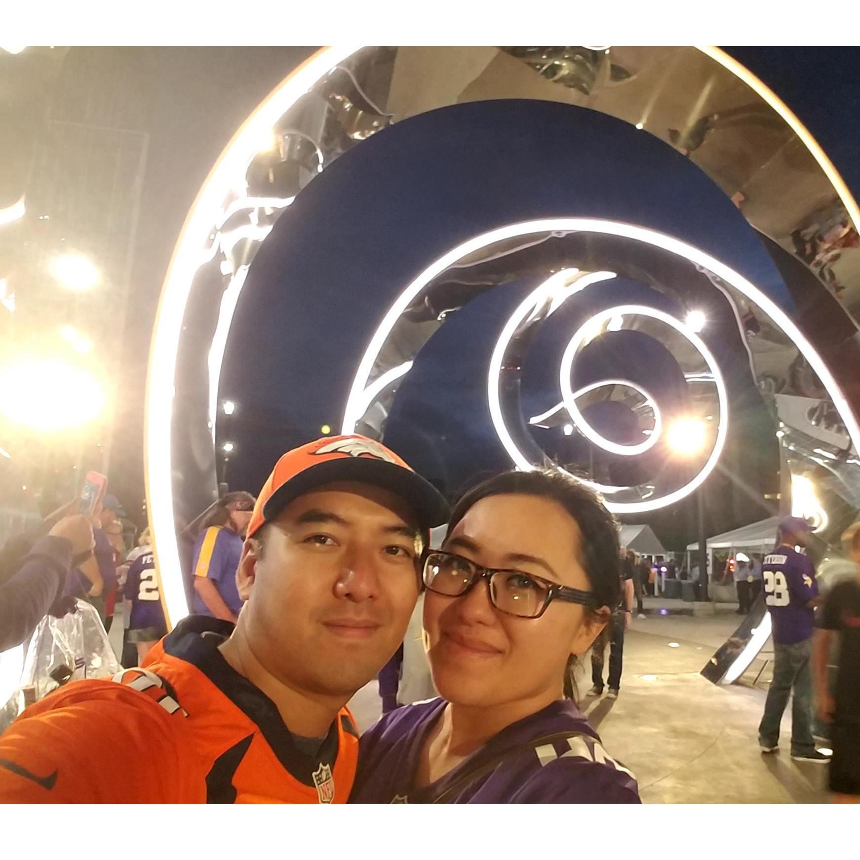 We hope to visit all football stadiums together. (US BANK Stadium MN 2017)