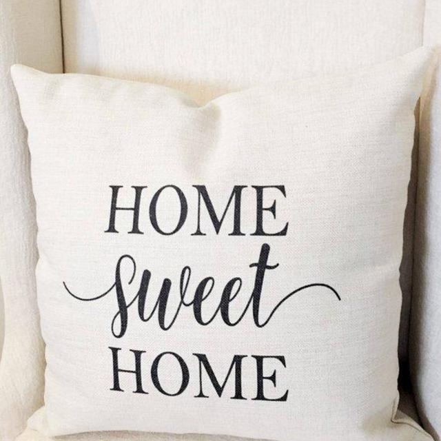 Home Sweet Home Pillow Cover - 18x18 Pillow Cover - Farmhouse Decor - Farmhouse Pillow Covers - Rustic Pillow - Rustic Decor - Phrase Pillow