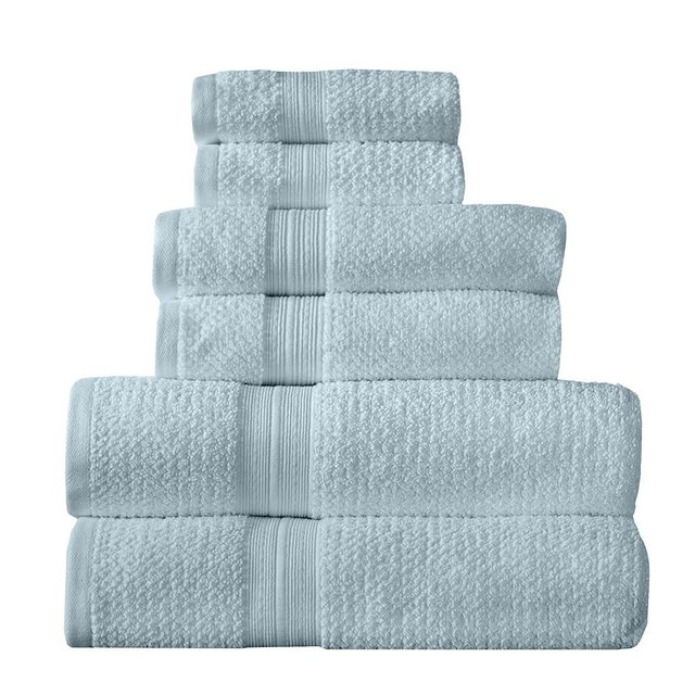 Arm & Hammer Quick Dry Bath Towel Set, 6 Piece, Light Blue