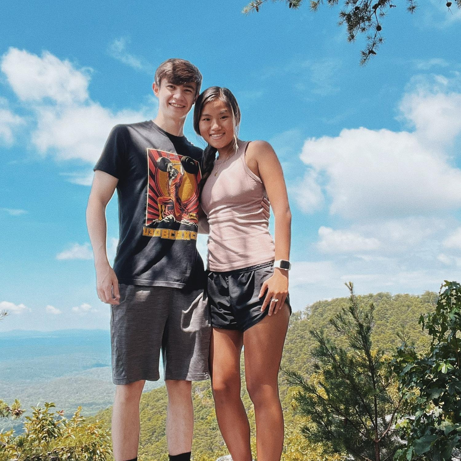 Summer 2022: We hiked Cheaha mountain together for the first time. It was really fun and pretty but also really hot.