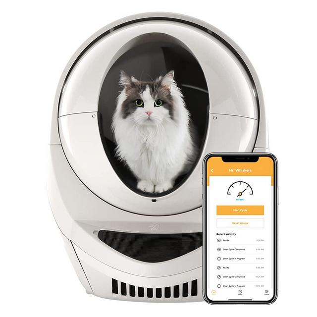 Litter-Robot 3 Connect - Automatic, Self-Cleaning Litter Box for Cats - Designed and Assembled in The USA - WiFi-Enabled Litter Box - Beige - Never Scoop Again - Odor Control
