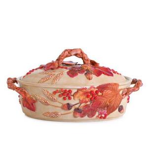Fitz and Floyd 63-337 Harvest Ceramic Covered Vegetable Bowl