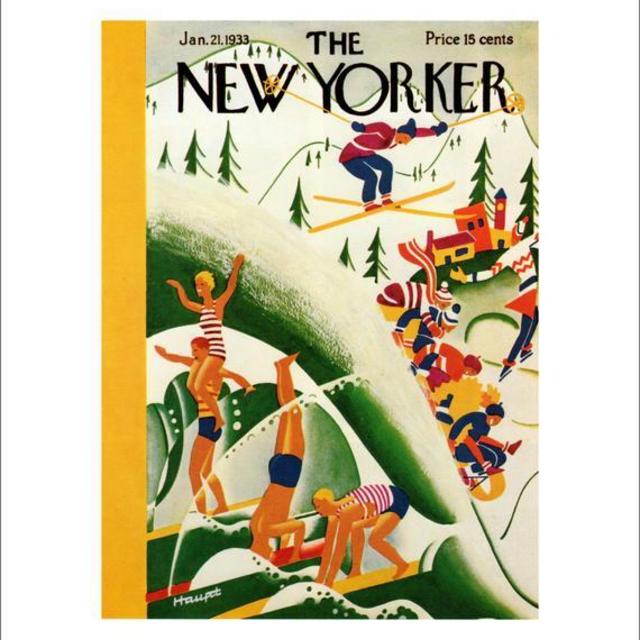 11" x 14" 1933 New Yorker Magazine Cover Print with Custom Frame