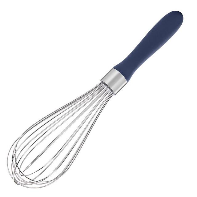 U-Taste Balloon Whisk for Cooking: 18/10 Stainless Steel Kitchen Wire Whisk, Medium Heavy Duty Egg Beater, Hand Baking Mixing Tool with 8 High Flex Wires for Stirring, Blending Sauce (Midnight Blue)