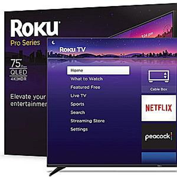 Roku - 75" Class Plus Series 4K QLED Mini-LED Smart RokuTV