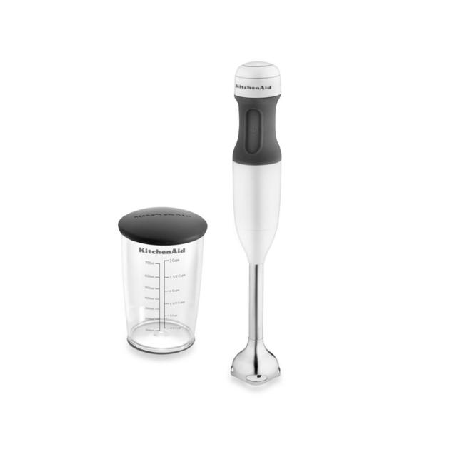 KitchenAid® 2-Speed Hand Blender with 3-Cup Jar and Lid in White