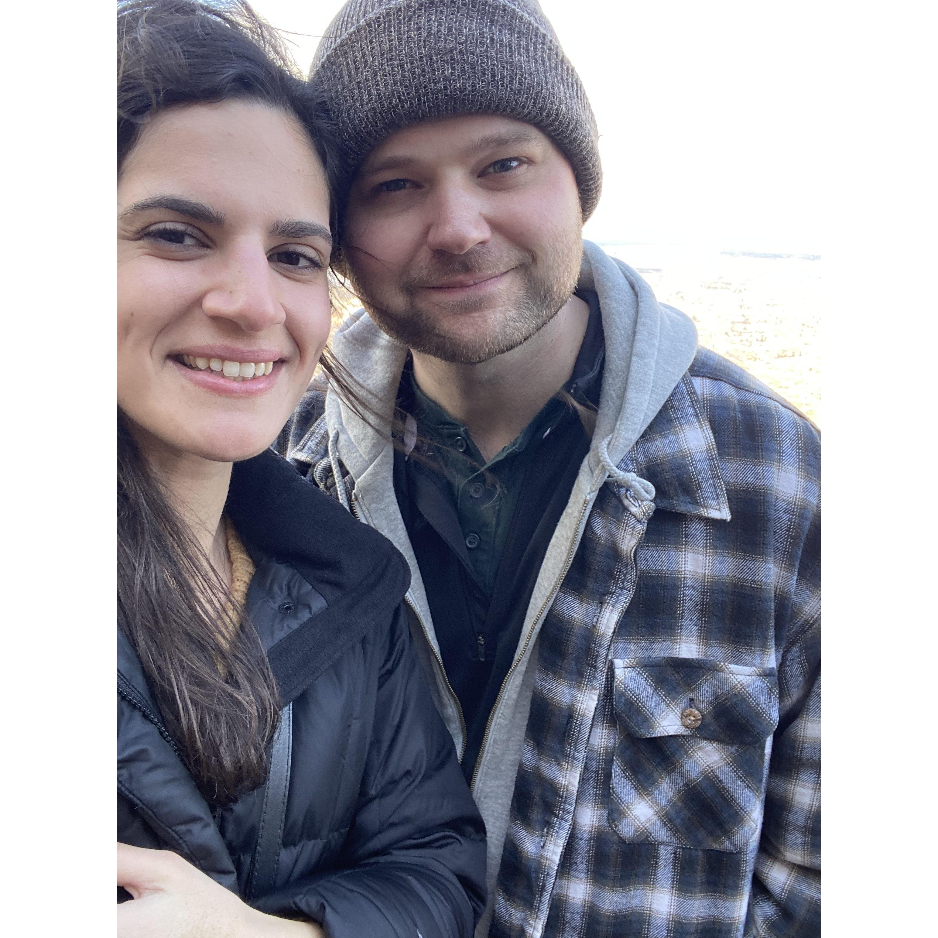 Visiting James during his deployment in Romania.