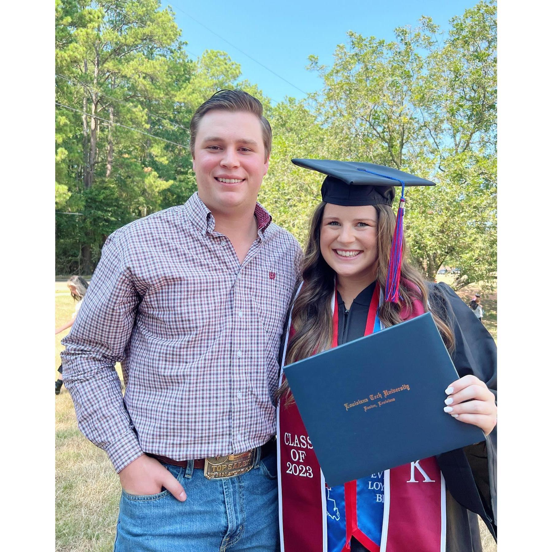 Graduating from Louisiana Tech 2023
