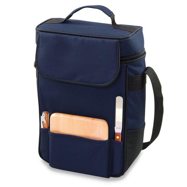 Picnic Time® Duet Insulated Wine and Cheese Tote in Navy