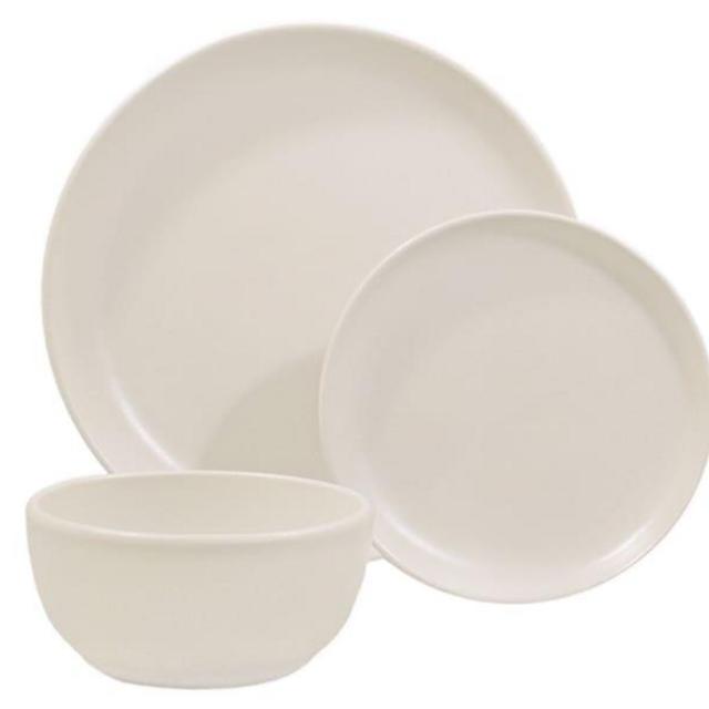 Matte White 3 Piece Place Setting