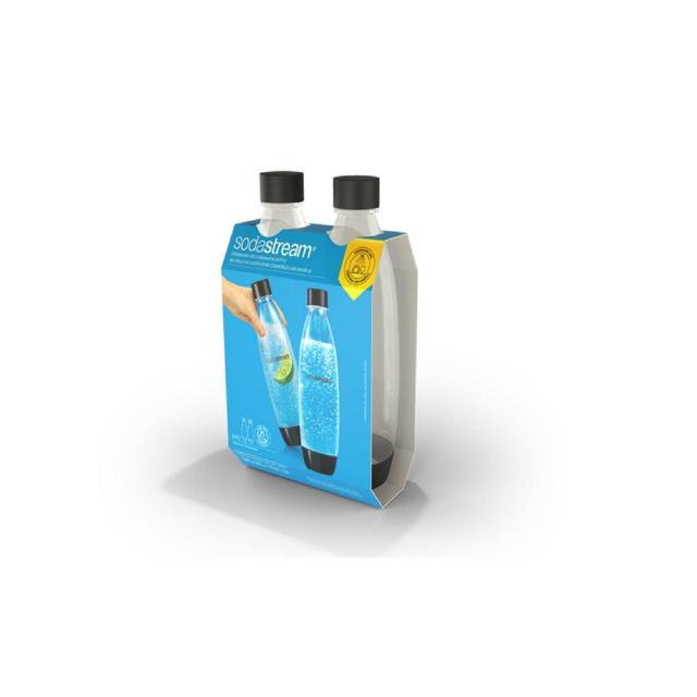 SodaStream 1L Carbonating Bottle - 2pk - Black