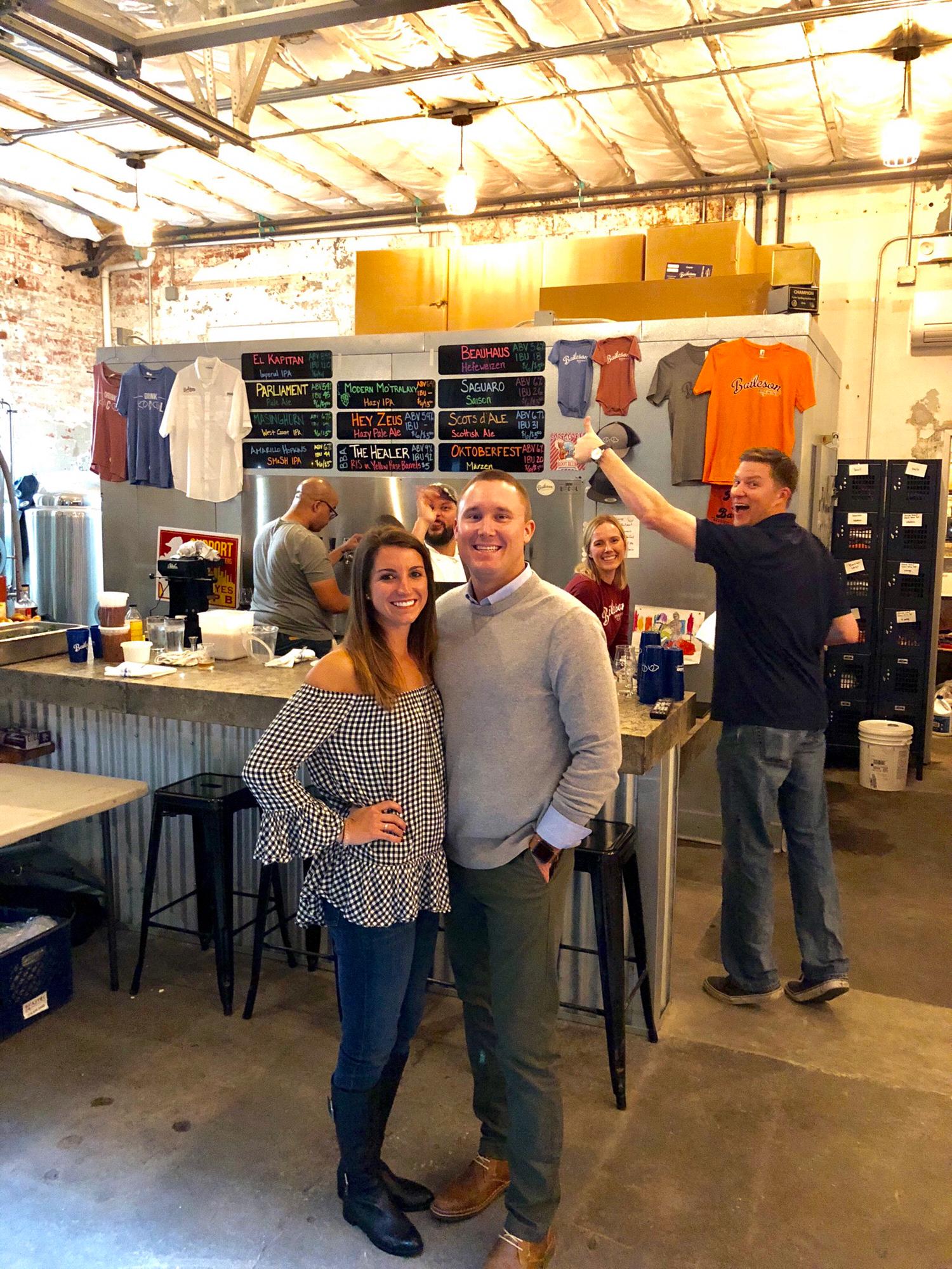 Dinner at Jack’s favorite Houston brewery, Baileson!