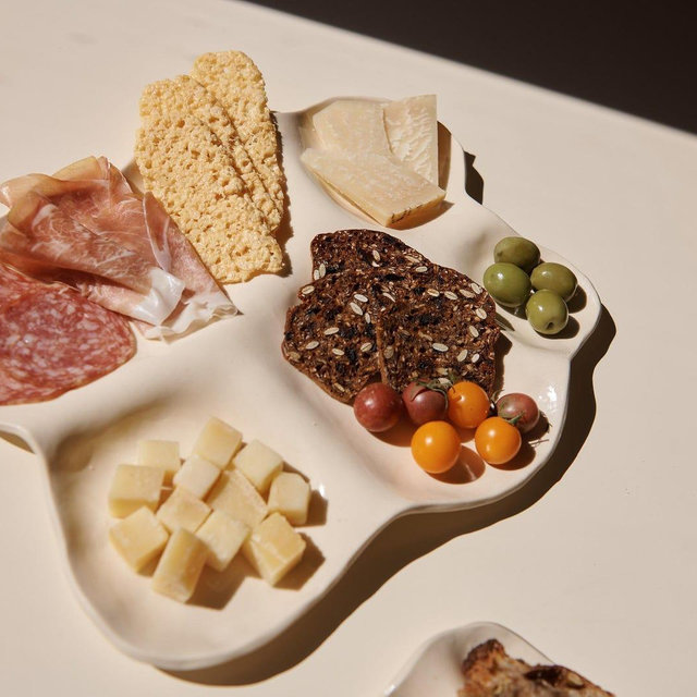 Large White Ceramic Charcuterie Board