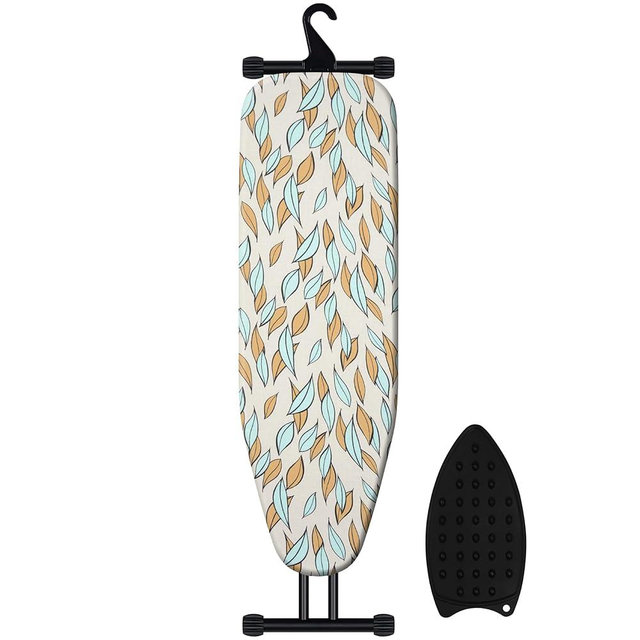 veiox Ironing Board with Heat Resistant Cover,Foldable Full Size Iron Board,Heavy Sturdy Legs,Height Adjustable,Wall Mount & Closet Hanger (13x43)