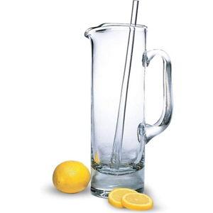 Badash Manhattan Crystal Glass Pitcher Set - 54 oz. European Mouth-Blown Crystal Martini Pitcher and Matching Stirring Rod - Fine Quality Lead-Free Crystal