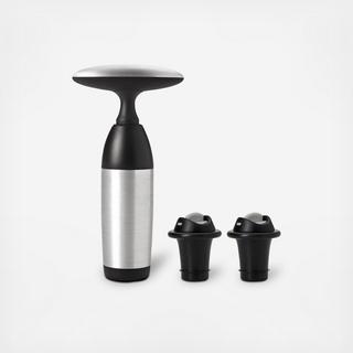 SteeL Vacuum Wine Preserver & Stoppers