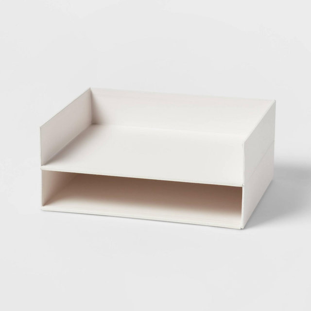 Canvas Letter Tray Organization Set of 2 Cream - Brightroom™