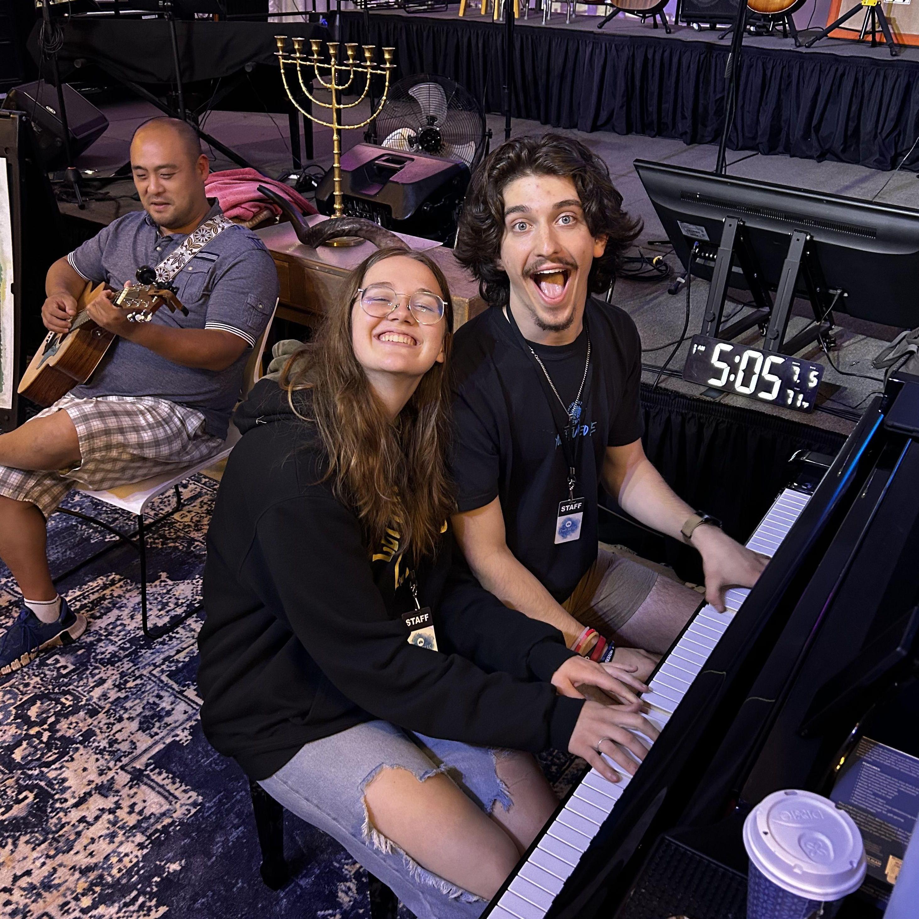 Doing one of our favorite things :) Worshipping together