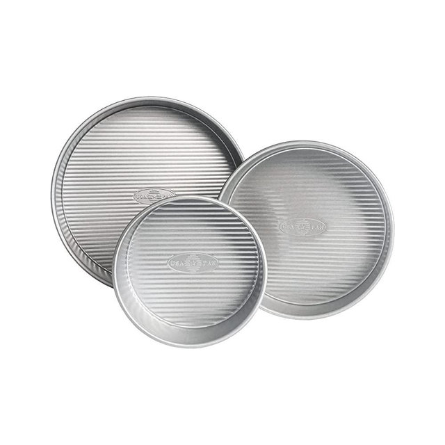 USA Pan Nonstick Round Cake Pan Set of 3, Large