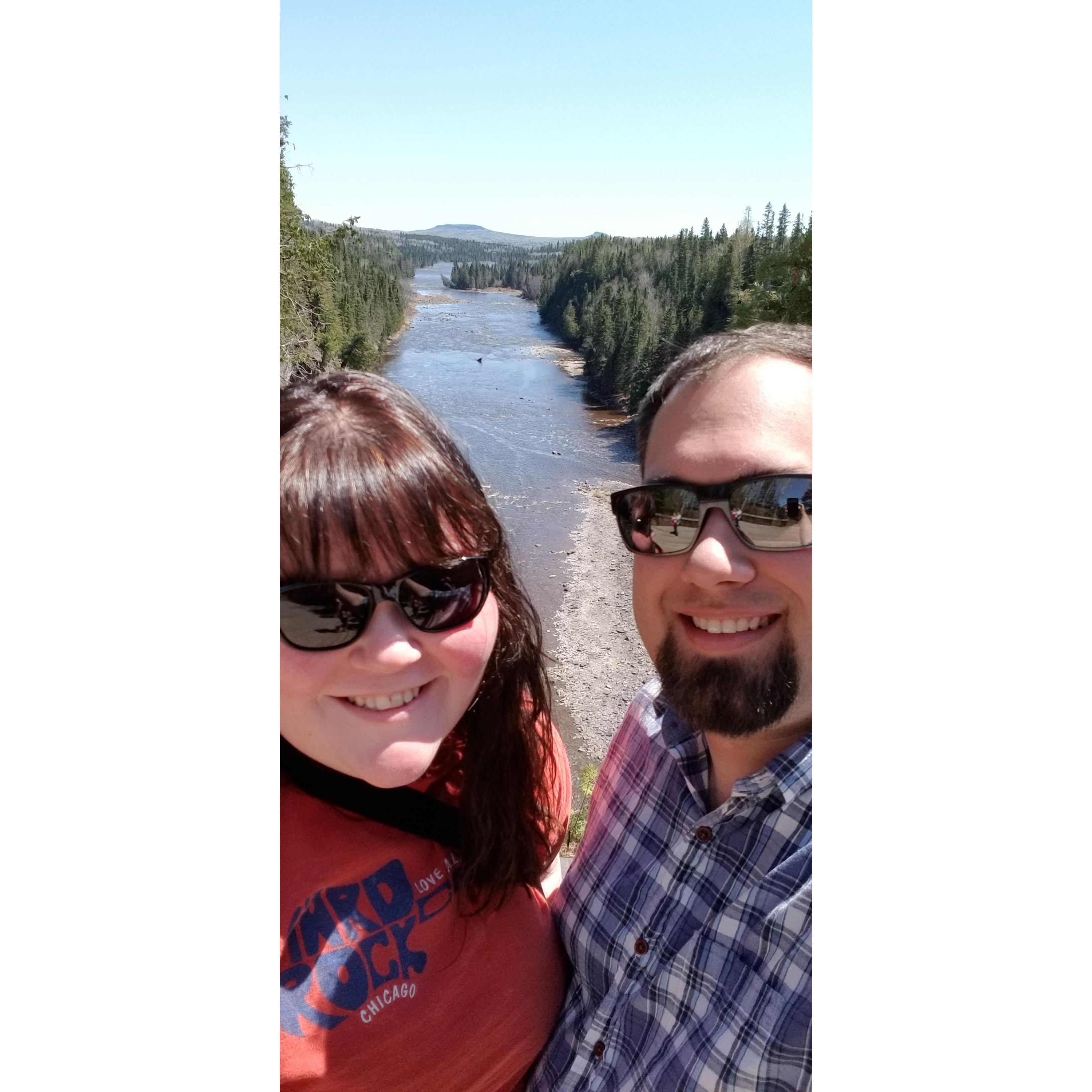 Celebrating our 2 year Anniversary at Kakabeka Falls in Thunder Bay, Ontario. May, 2018.