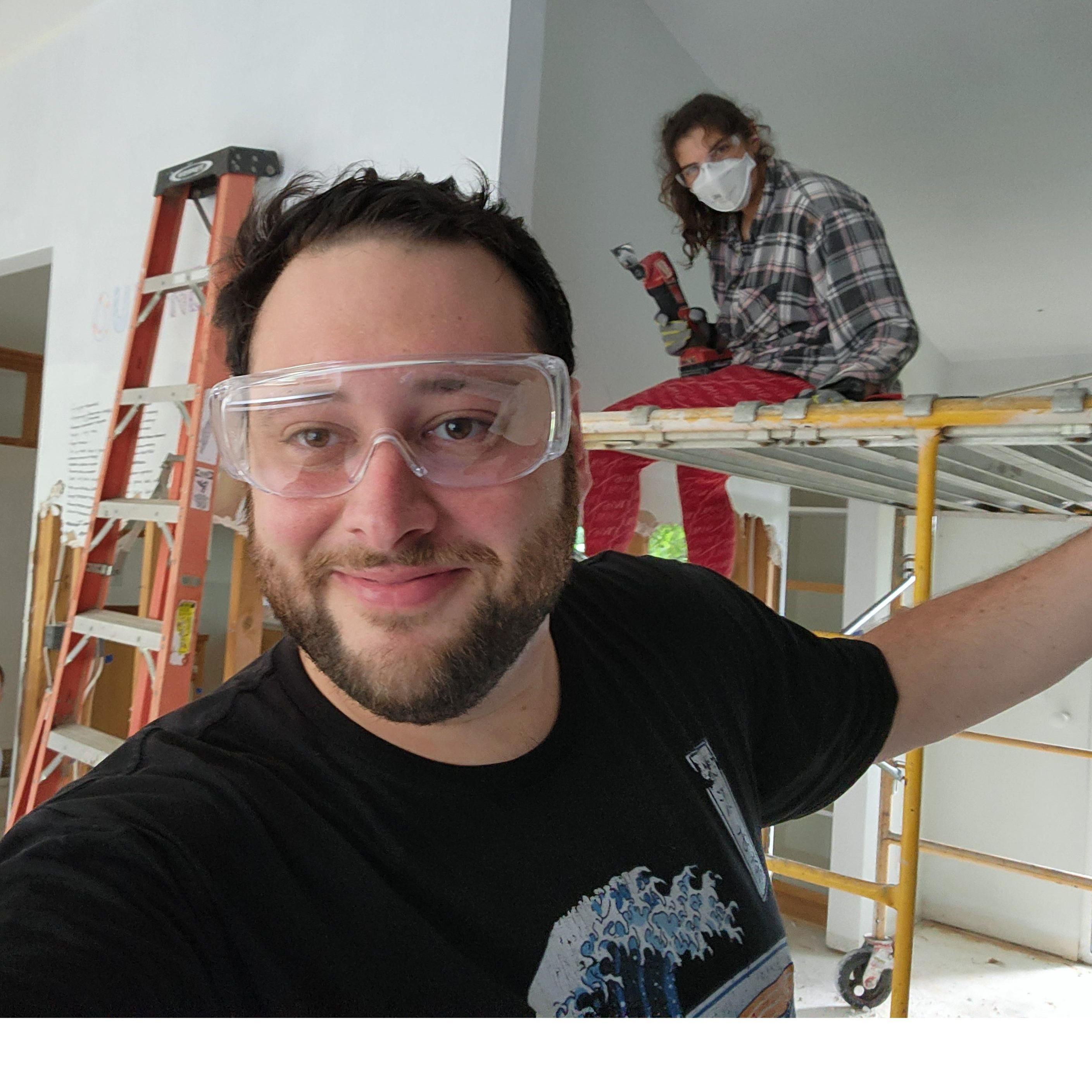 Deep into house renovations! That wall is coming down!