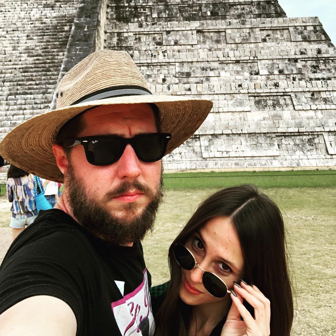 Devin and I visiting Chichen Itza during our Cancun Trip.