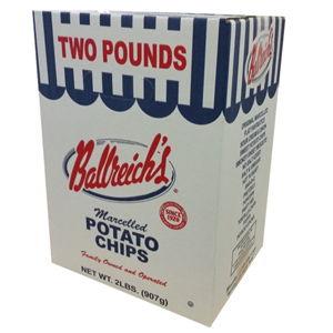 2 Pound BOX Regular Marcelled Potato Chips