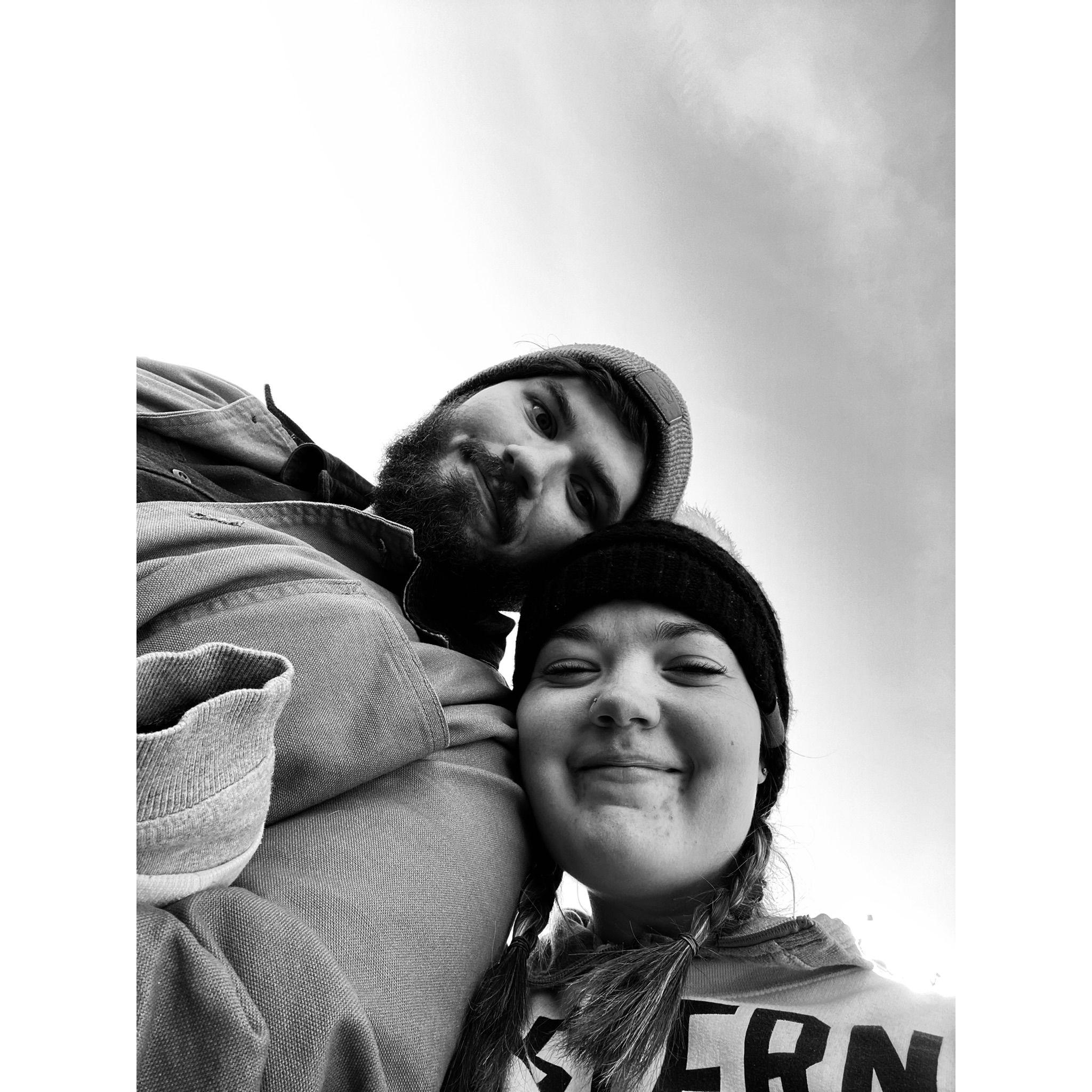 An Eastern Eagles football game! You can't see it in this photo but it was FREEZING!