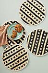 Woven Bamboo Placemats, Set of 4 Black