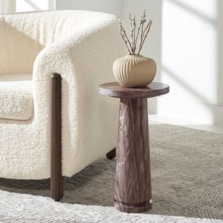 Valentia Round Marble Accent Table