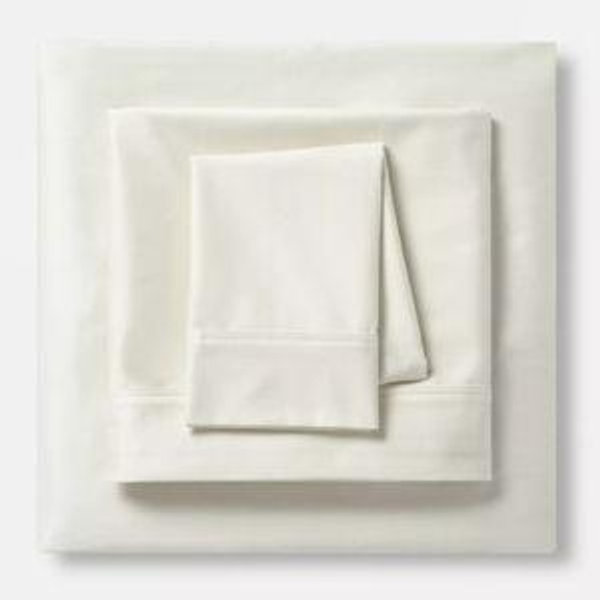 Solid Performance 400 Thread Count Sheet Set - Queen in Sour Cream