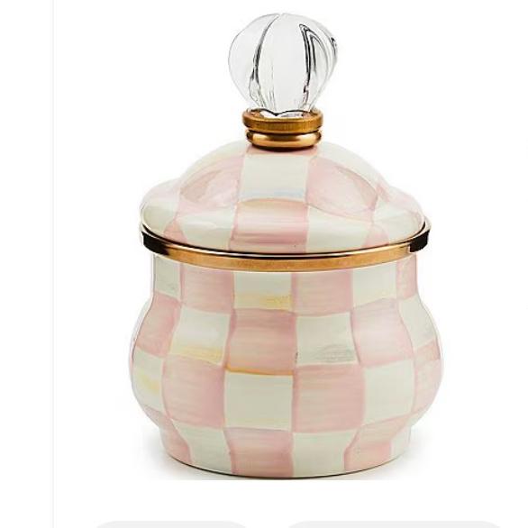 MacKenzie-Childs Check® Enamel Lidded Sugar Bowl