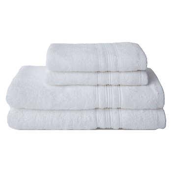 Charisma 100% Hygro Cotton 4-piece Bath Towel Set White