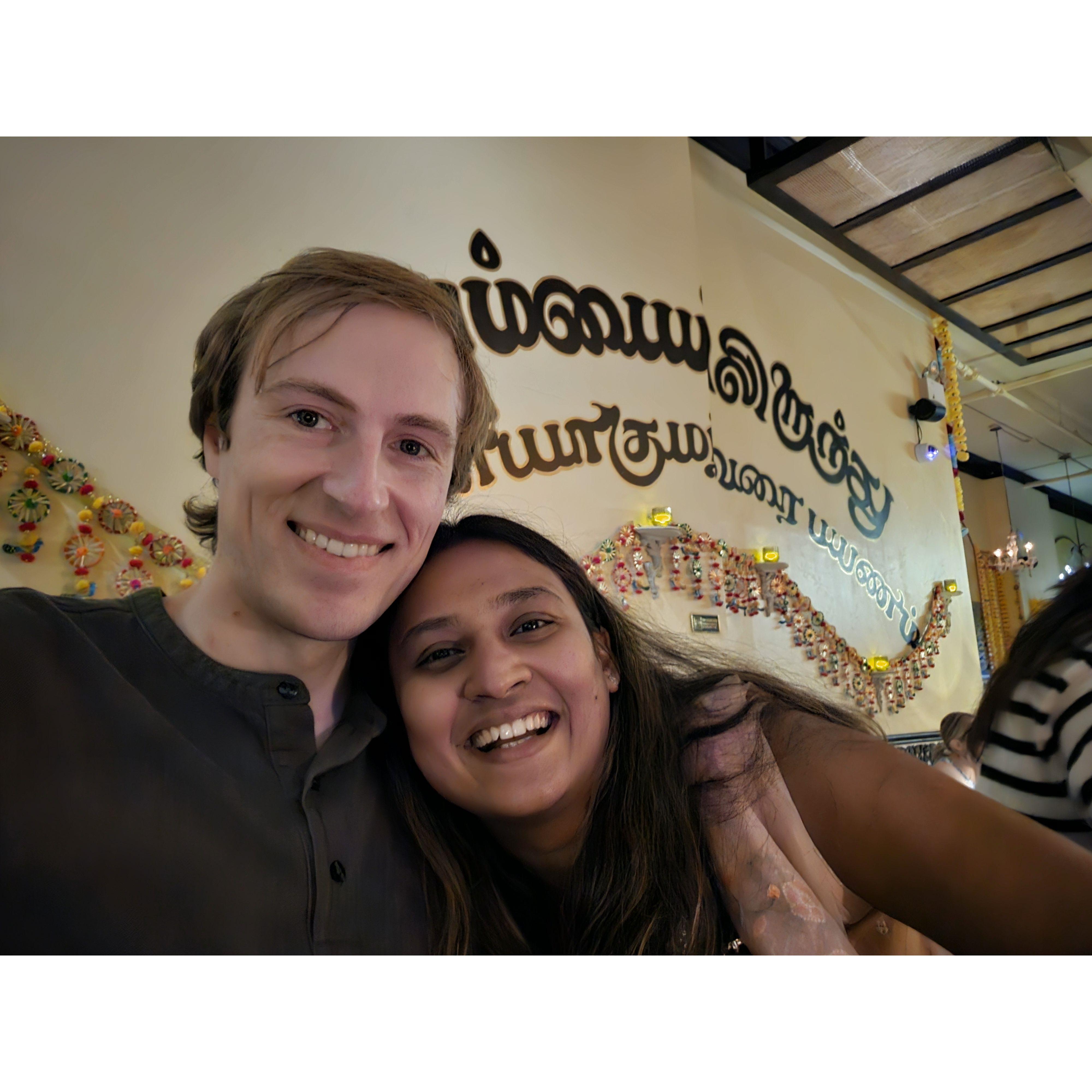 Celebrating Diwali at Kanyakumari, a Tamil restaurant in NYC