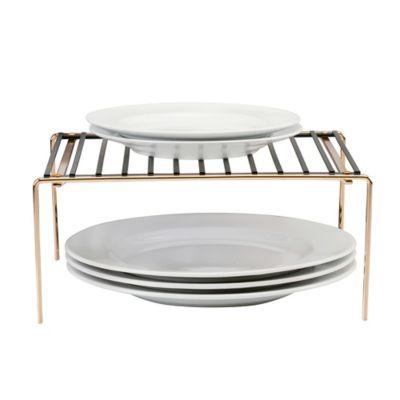 Macbeth Collection Medium Helper Shelf in Matte Black/Rose Gold