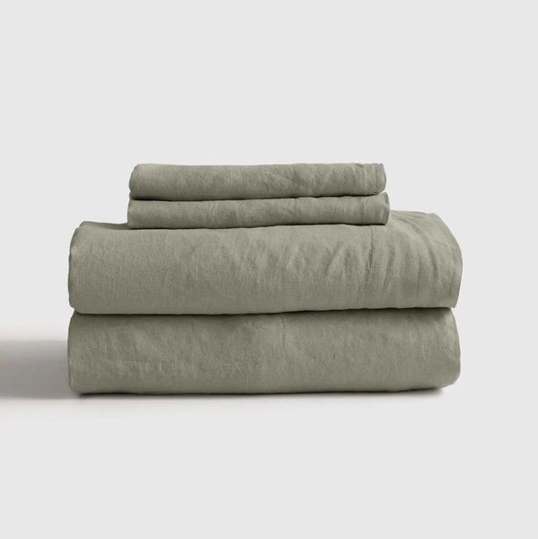 European Linen Sheet Set - King - willowleaf