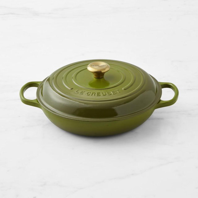 Le Creuset Signature Enameled Cast Iron Braiser, 3 1/2-Qt., Olive