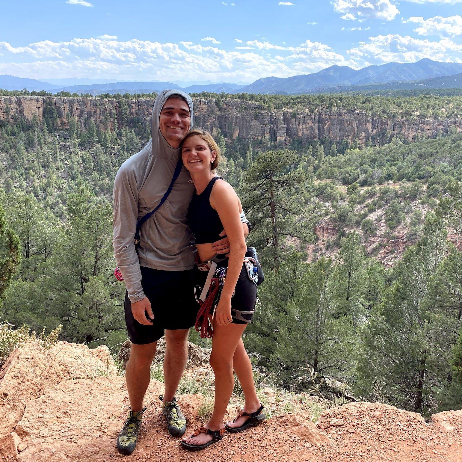 July 2020. Climbing in CO. Jared learned that Mel copes with humor.
Mel learned that Jared copes by putting his hood up.
