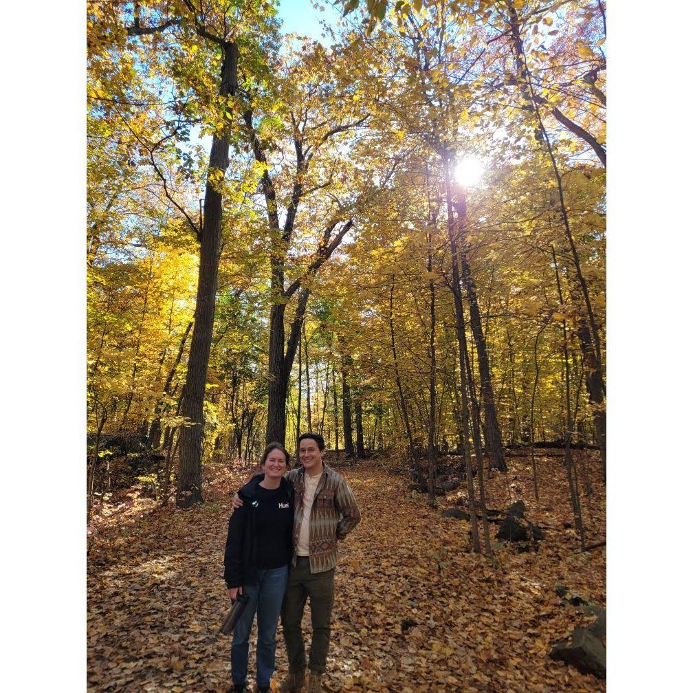 Elizabeth introduced Guy to the Middlesex fells in Medford, MA on a beautiful fall day.