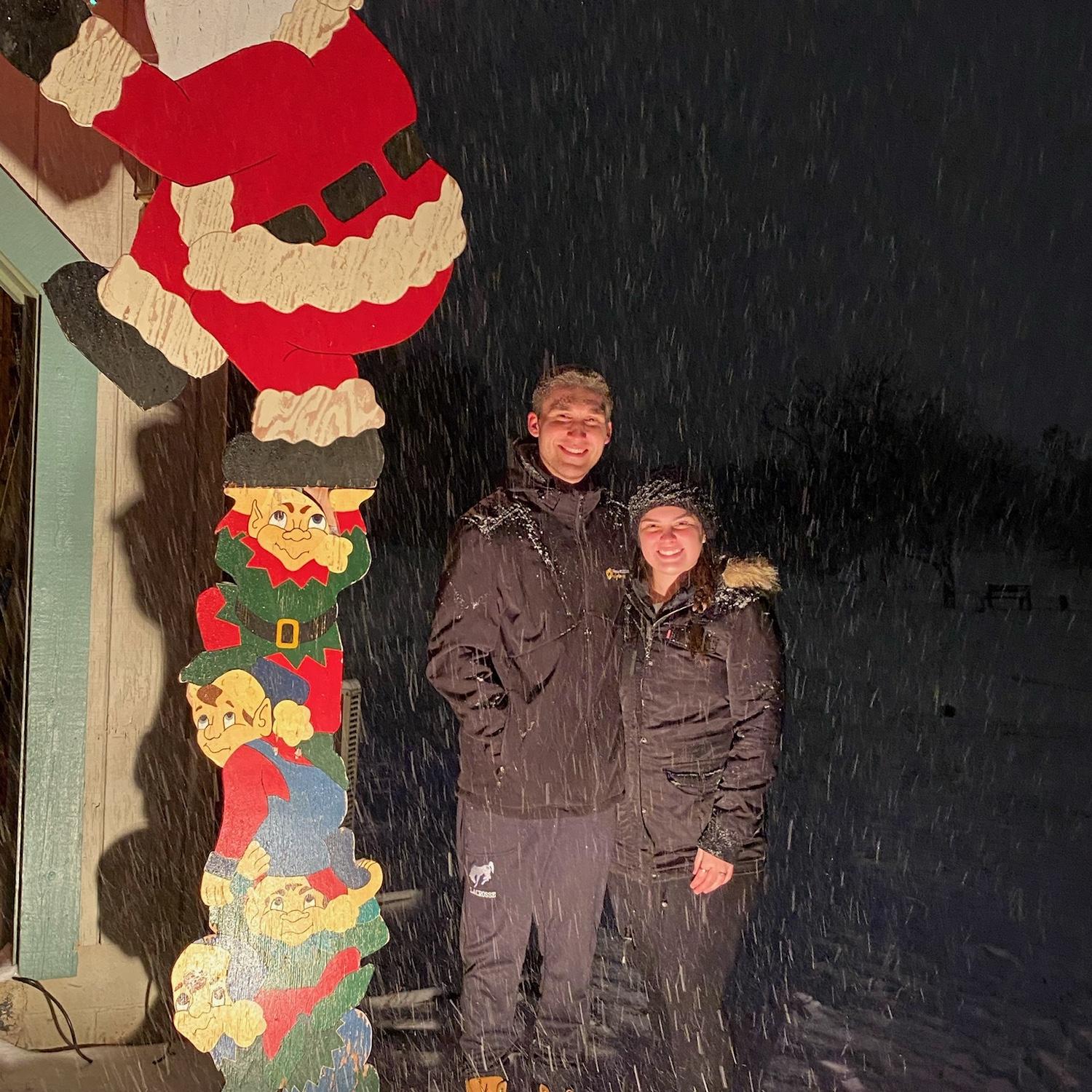 Duncan's first white Christmas!