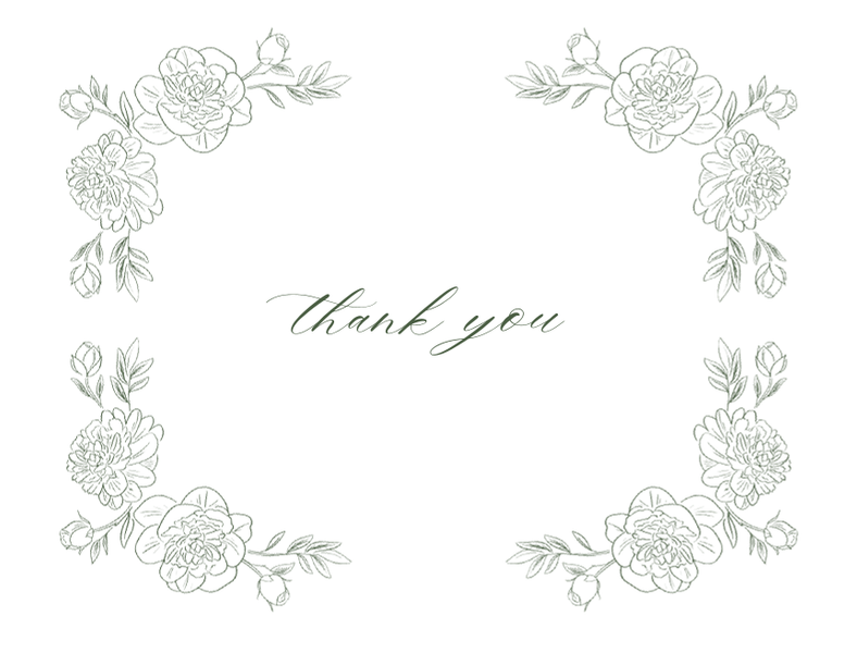 Mauve Landscape | White | Zola Thank You Cards