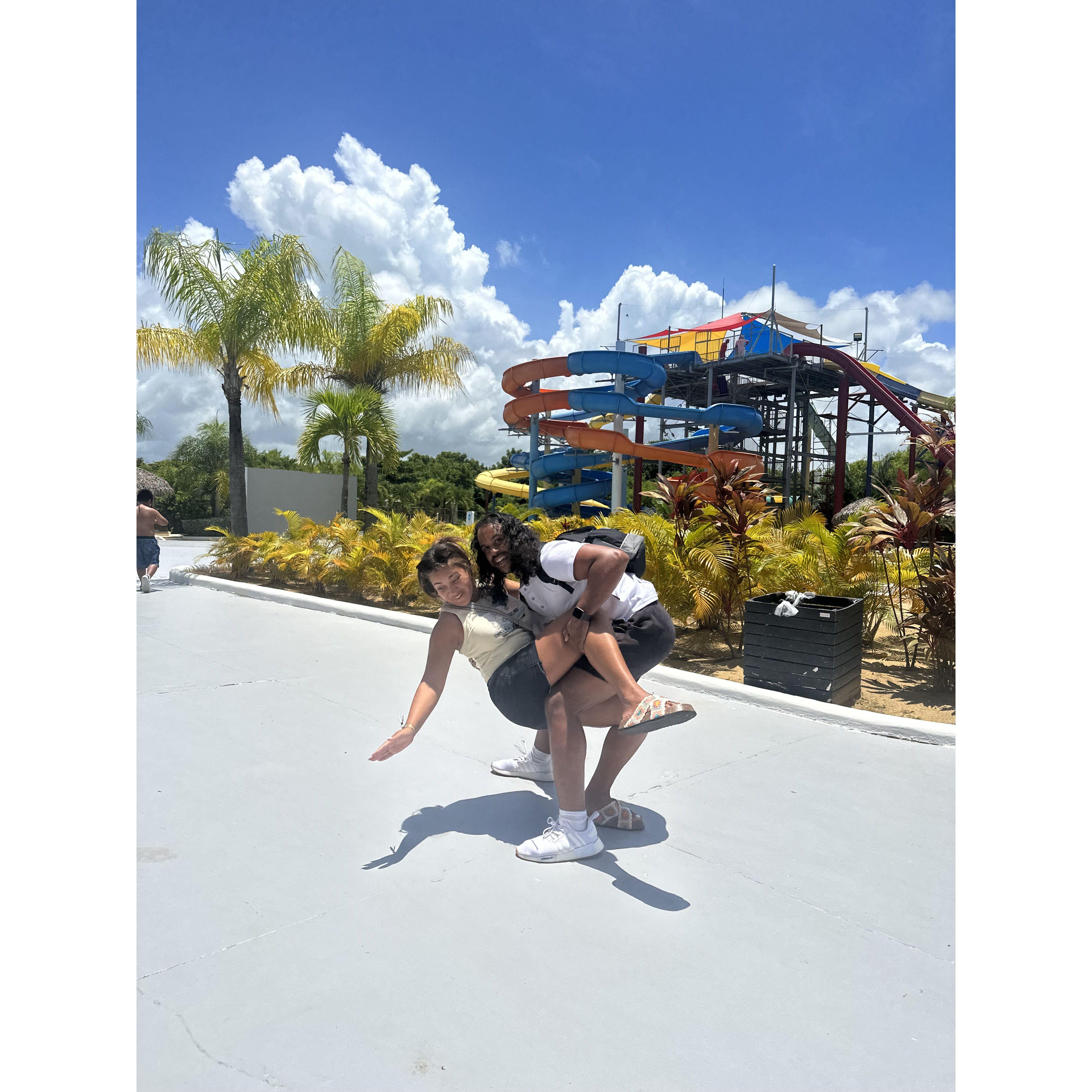 Our attempt to be romantic.. and then Hunter dropped me.. Safe to say he WILL NOT be dipping me at our wedding.