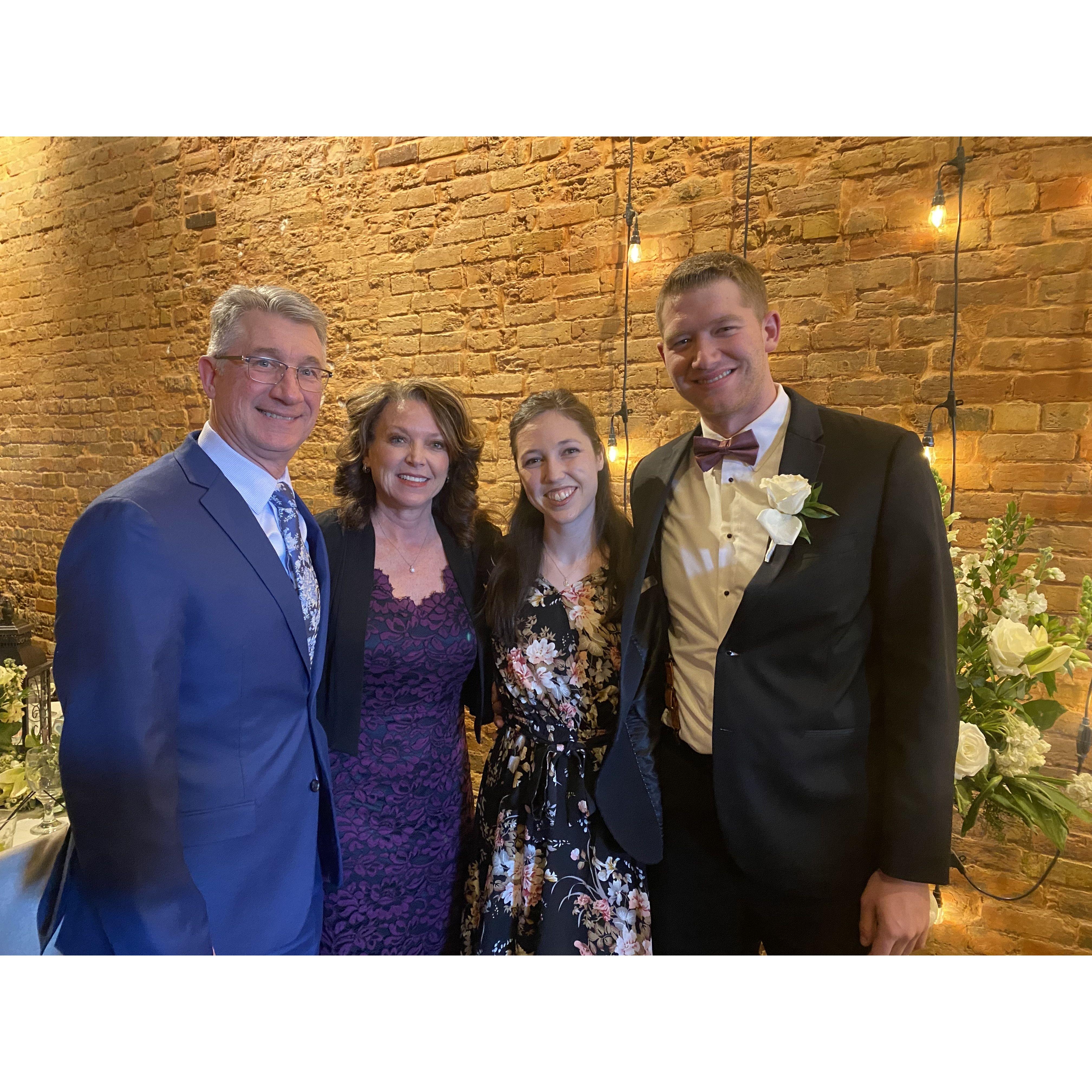 Abby met Matt's parents for the first time at an out of town wedding