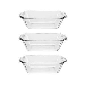Anchor Set of 3 Glass Bread Pan