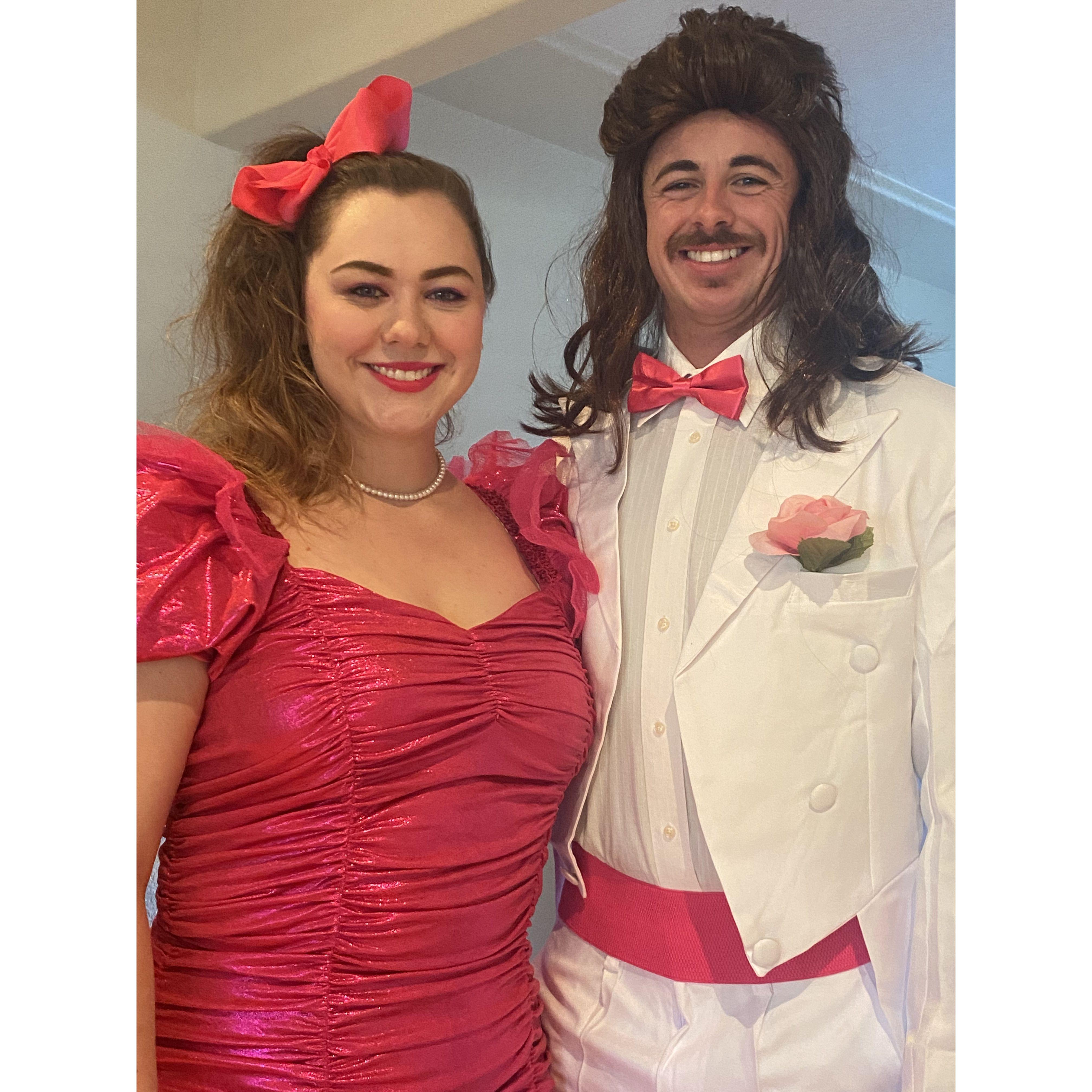 We recreated my parent's prom picture for Halloween