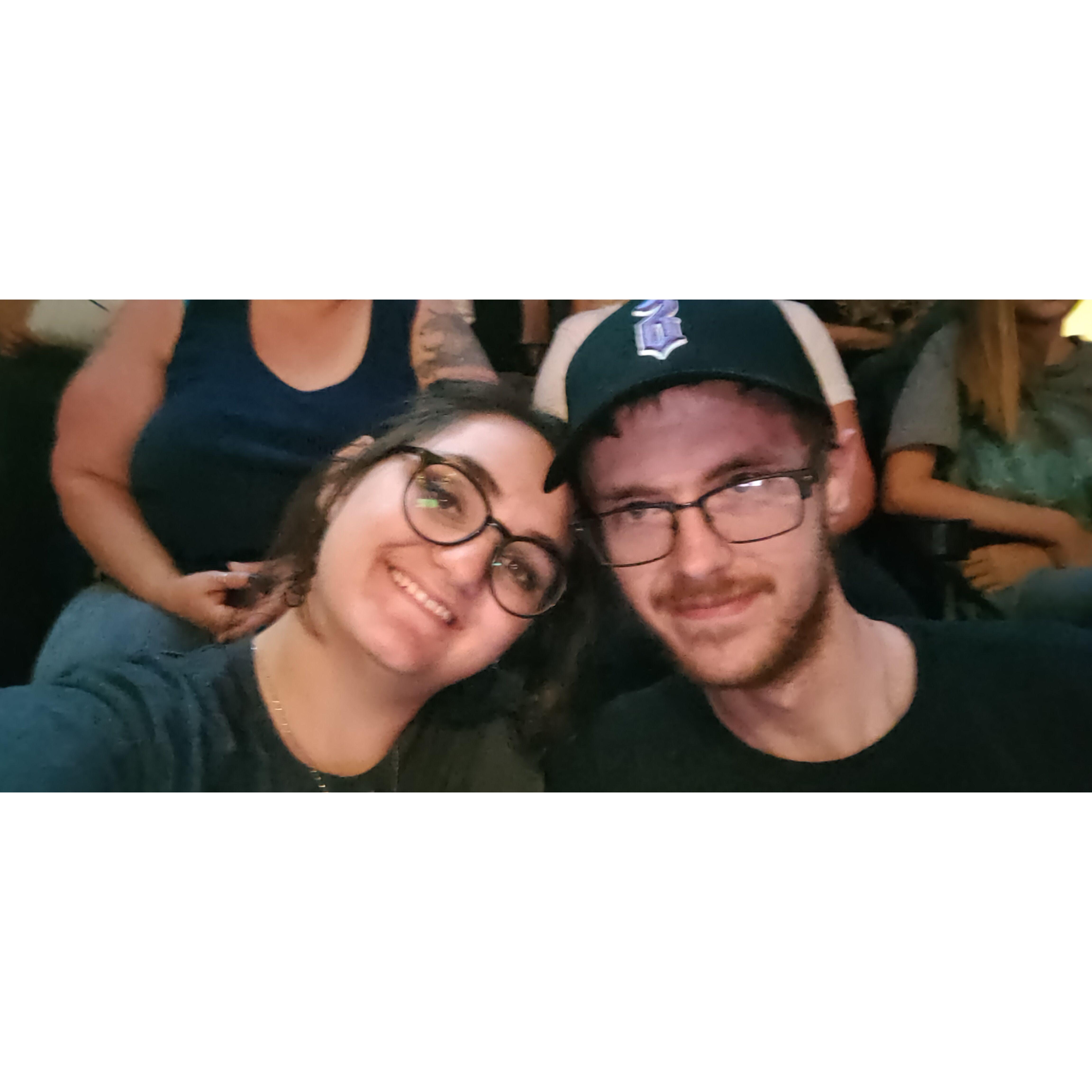 He proposed to me the day before this Shinedown concert in Casper WY.