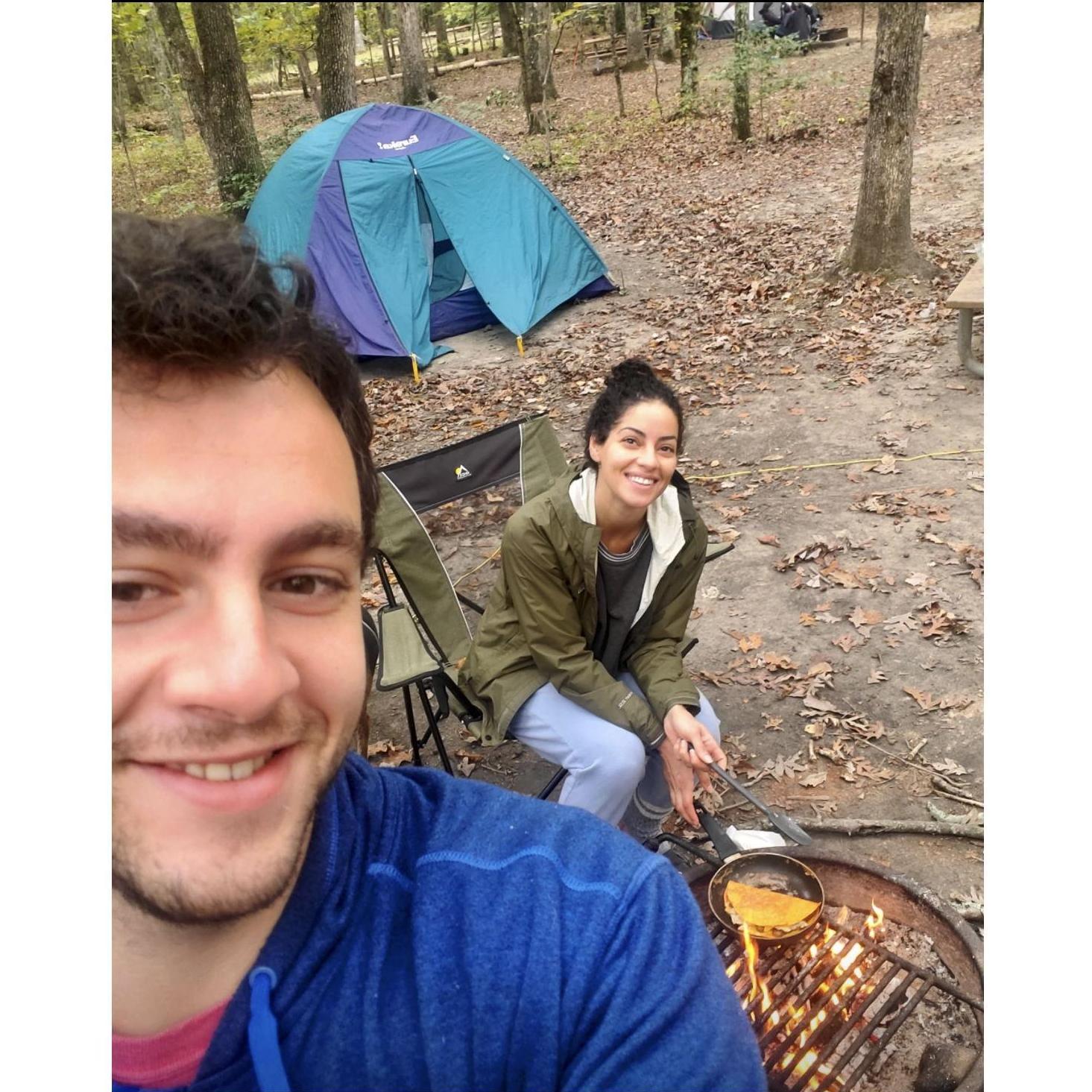 Our first camping trip together, 2019