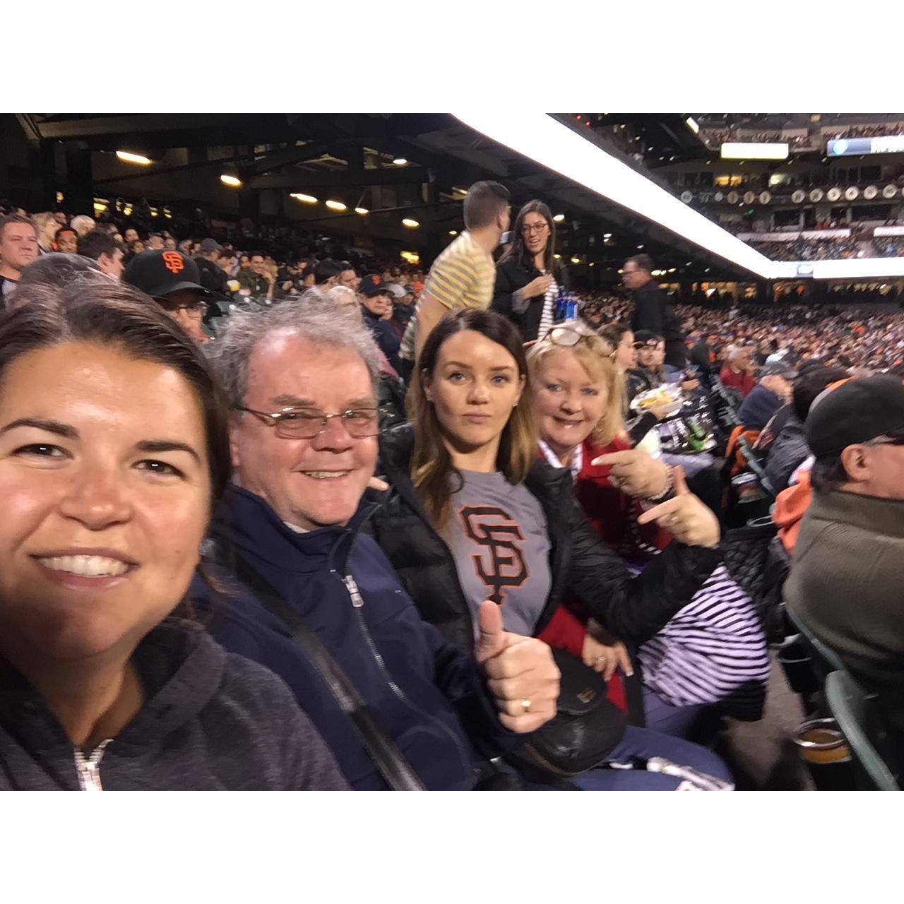 teaching the Mullans the rules of baseball!